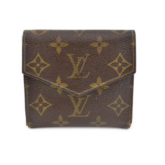 LOUIS VUITTON: Brown, "LV" Logo, Medium Folding Wallet (wv) - Picture 1 of 9
